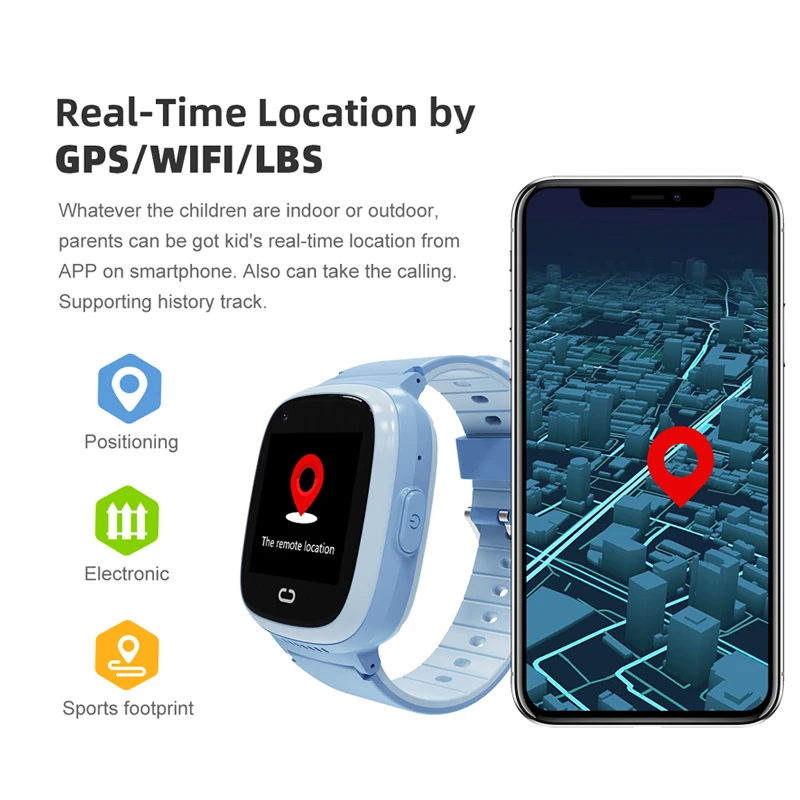 Детские Смарт-часы с функцией видеозвонка GPS Wi-Fi |