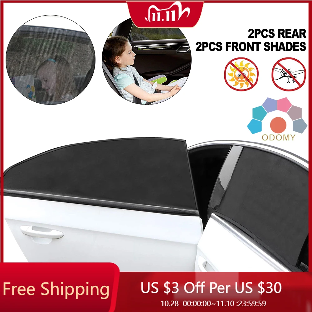 4 pcs Summer UV Protection Car Front Rear Back Side Window Sun Shade Anti-mosquito Sunshade Net Mesh Curtain for Sedan SUV MPV
4 pcs Summer UV Protection Car Front Rear Back Side Window Sun Shade Anti-mosquito Sunshade Net Mesh Curtain for Sedan SUV MPV