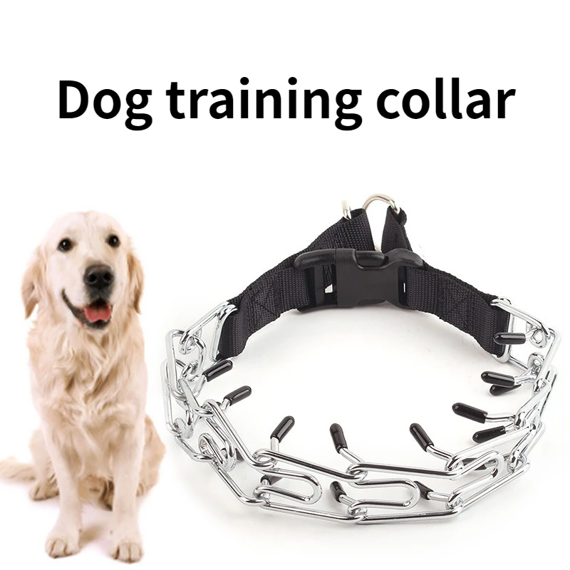 Dog Training Collar Nylon Sleeve Adjustable Stainless Steel Metal Lock Chain Necklace Removable for Large Dogs
Dog Training Collar Nylon Sleeve Adjustable Stainless Steel Metal Lock Chain Necklace Removable for Large Dogs