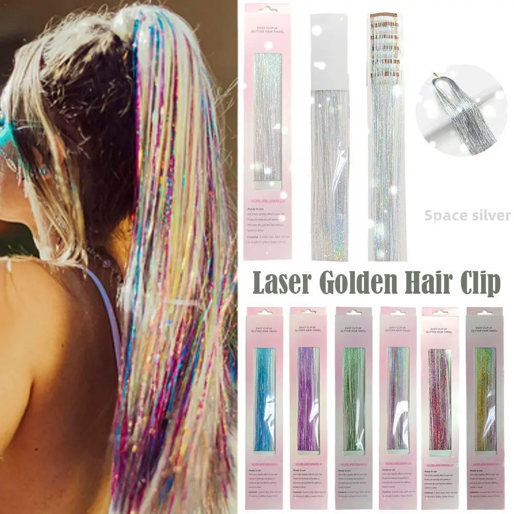 Sparkling Shiny Tinsel Hair Extensions Colorful Holographic Fairy Tinsel Hair Clips Glitter Hair Tinsel Hair N7I7
Sparkling Shiny Tinsel Hair Extensions Colorful Holographic Fairy Tinsel Hair Clips Glitter Hair Tinsel Hair N7I7