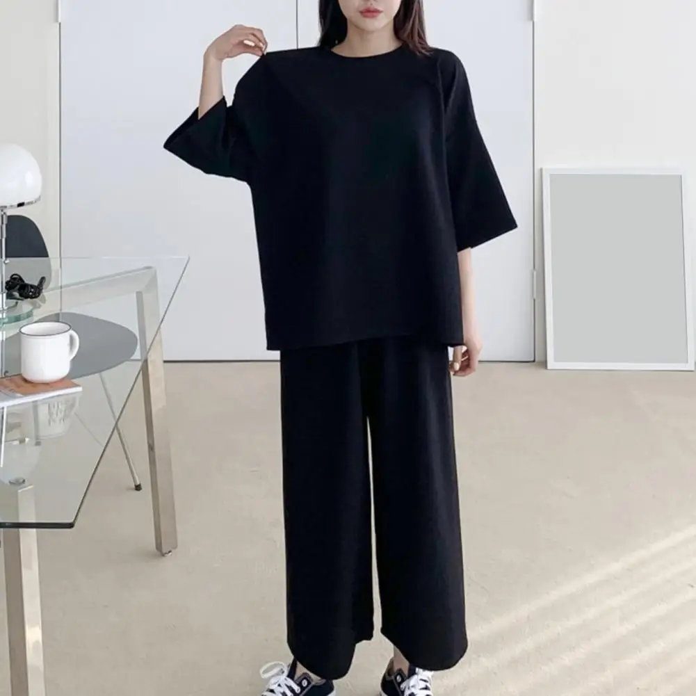 2Pcs/Set Simple Solid Color Casual T-shirt Pants Set O-neck Half Sleeve High Waist Wide Leg Daily Outfit Lounge Wear
2Pcs/Set Simple Solid Color Casual T-shirt Pants Set O-neck Half Sleeve High Waist Wide Leg Daily Outfit Lounge Wear