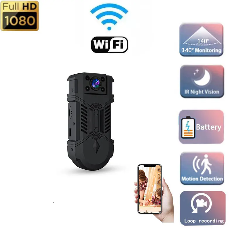 Мини-камера видеонаблюдения WD18, 1080P, Wi-Fi, 4K, поворот на 180 °
Мини-камера видеонаблюдения WD18, 1080P, Wi-Fi, 4K, поворот на 180 °