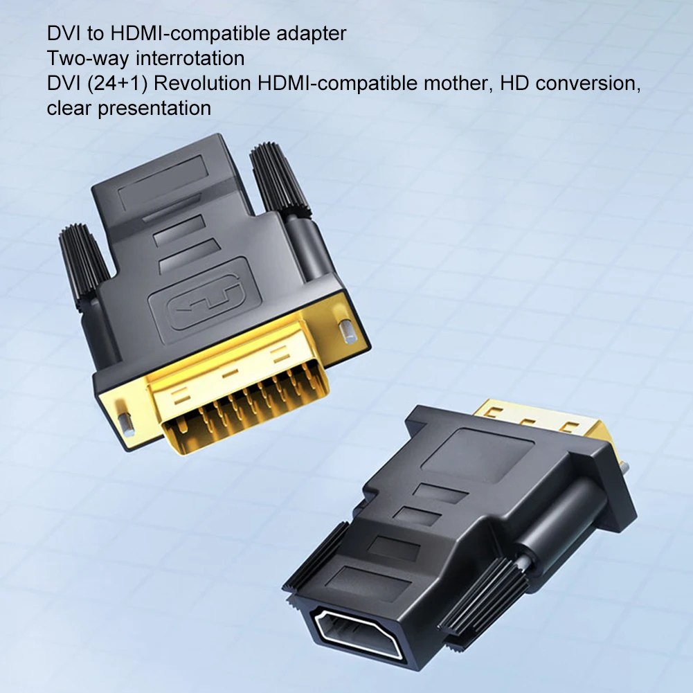Преобразователь DVI в HDMI Позолоченный разъем 24k преобразователь видео 24 + 1 Pin 1080P