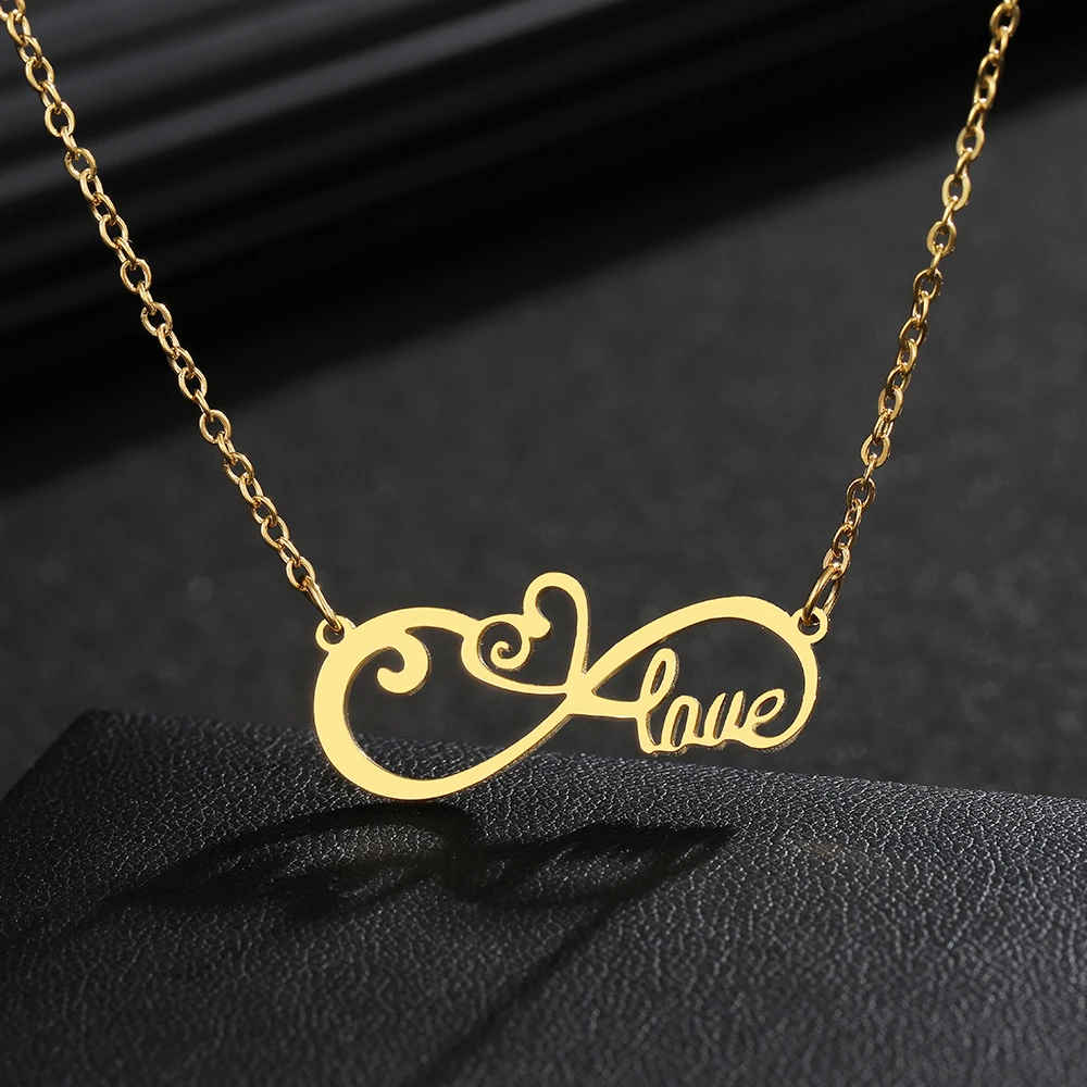 Stainless Steel Necklaces Infinity Symbol Spiral Heart Love Pendants Chains Choker Fashion Necklace For Women Jewelry Party Gift
Stainless Steel Necklaces Infinity Symbol Spiral Heart Love Pendants Chains Choker Fashion Necklace For Women Jewelry Party Gift