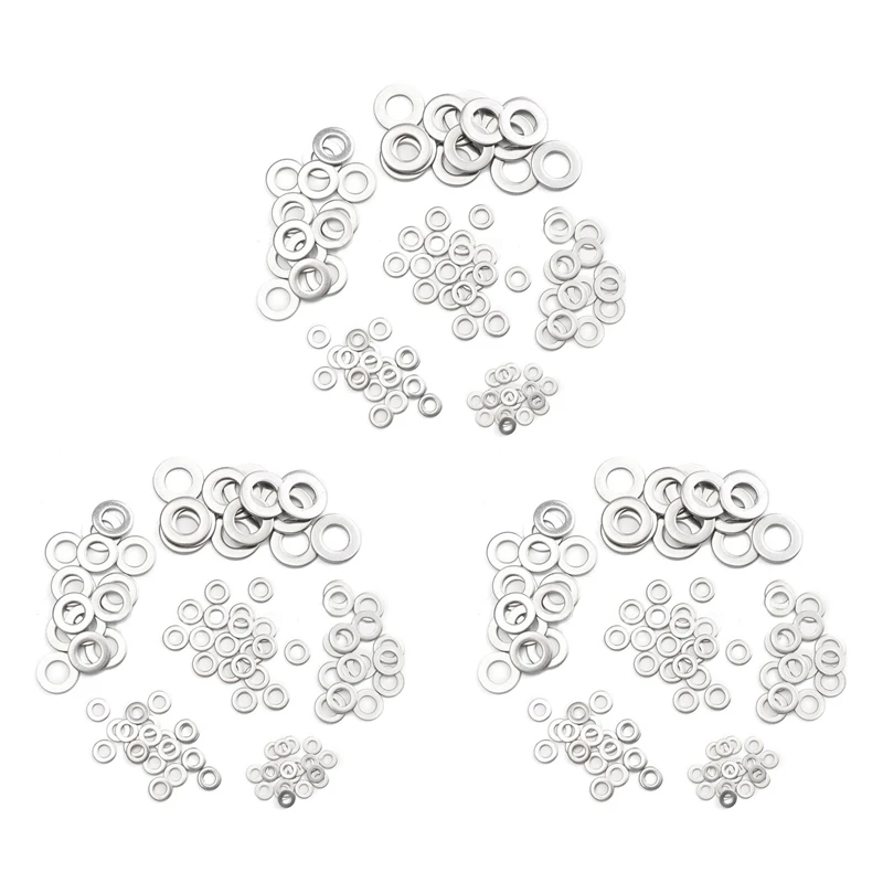 315Pcs 304 Flat Stainless Steel Washers M3 M4 M5 M6 M8 M10 For Screws Repair Kit Tool
315Pcs 304 Flat Stainless Steel Washers M3 M4 M5 M6 M8 M10 For Screws Repair Kit Tool