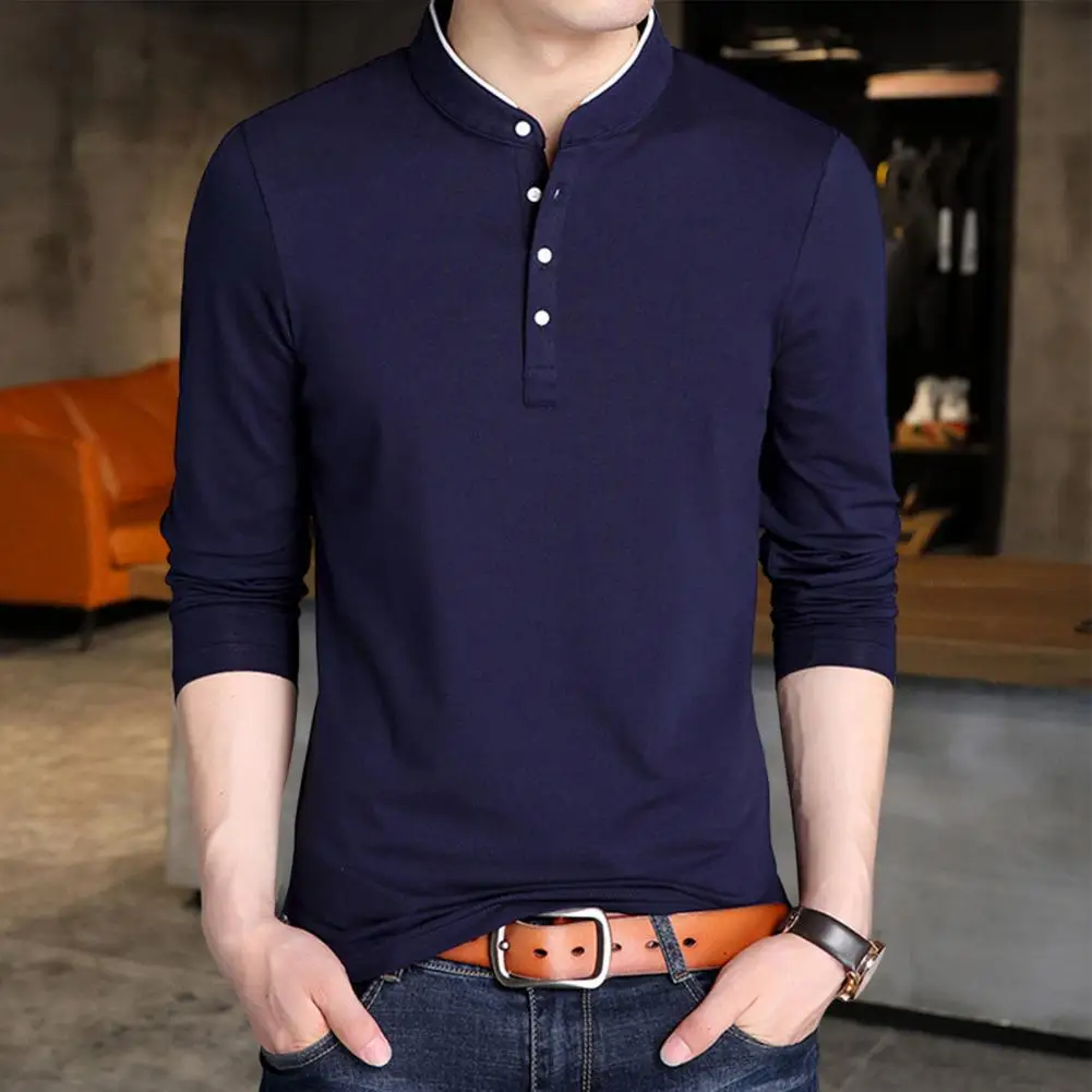 Stylish Men Basic Top Slim Fit Spring Autumn Men Tee Shirt Anti Pilling Sweat Wicking Bottoming Shirt 
Stylish Men Basic Top Slim Fit Spring Autumn Men Tee Shirt Anti Pilling Sweat Wicking Bottoming Shirt