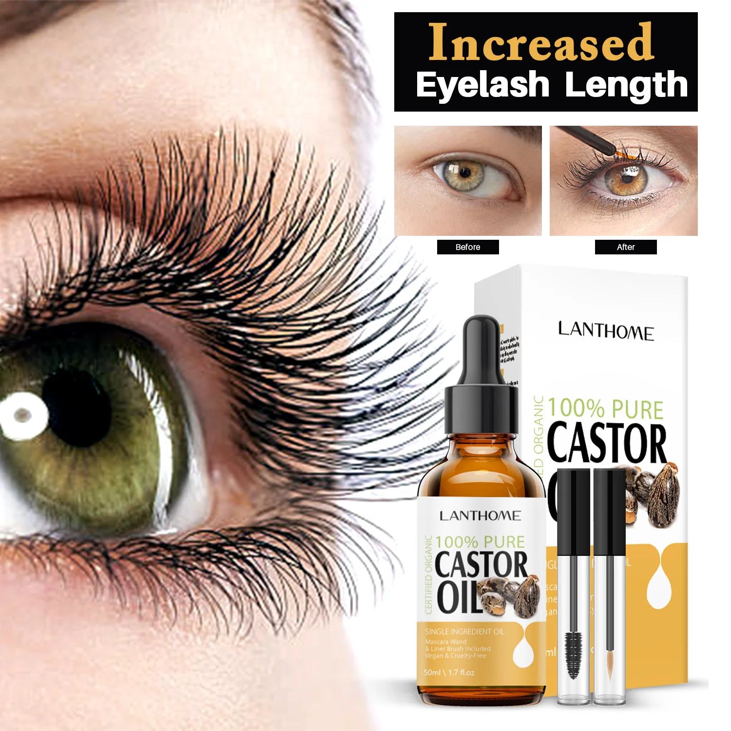 Castor Oil Eyebrow Growth Serum Enhancer Growth Nutrition Enhancer Growth Lifting Eyelashes Thick Eye Lashes Mascara Makeup
Castor Oil Eyebrow Growth Serum Enhancer Growth Nutrition Enhancer Growth Lifting Eyelashes Thick Eye Lashes Mascara Makeup