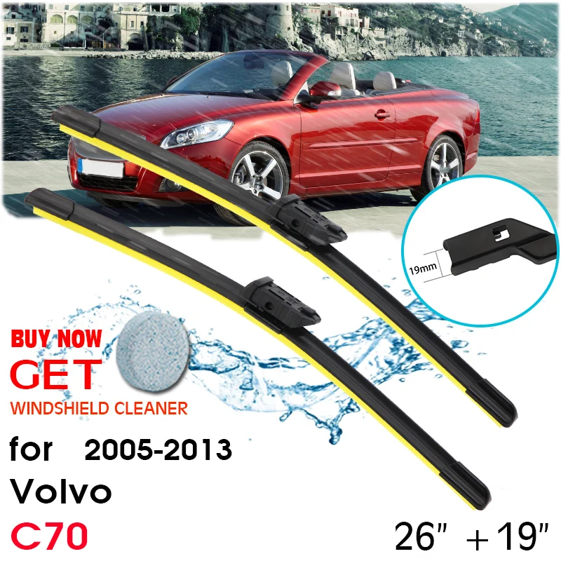 Car Wiper Blade Front Window Windshield Rubber Silicon Refill Wiper For Volvo C70 2005-2013 LHD / RHD 26"+19" Car Accessories
Car Wiper Blade Front Window Windshield Rubber Silicon Refill Wiper For Volvo C70 2005-2013 LHD / RHD 26"+19" Car Accessories