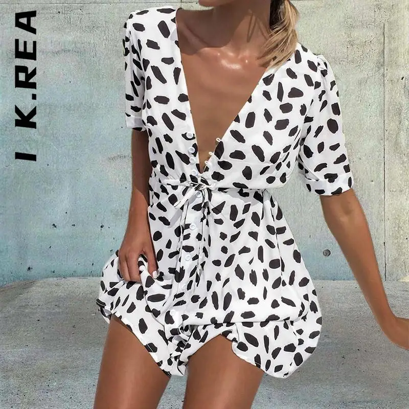 I K.Rea New Women Dress White Sand Spot Mini Summer Dresses All-Match Dresses Popular Vintage Vestidos Dress Woman Female
I K.Rea New Women Dress White Sand Spot Mini Summer Dresses All-Match Dresses Popular Vintage Vestidos Dress Woman Female