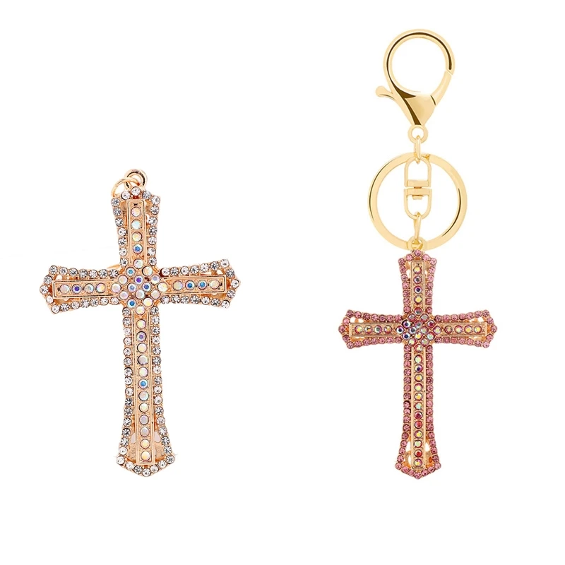 Cross Crystal Keychain Keyring Jesus Christian Catholic Rhinestone Key Chains Car Bag Key Holder for Men Women
Cross Crystal Keychain Keyring Jesus Christian Catholic Rhinestone Key Chains Car Bag Key Holder for Men Women