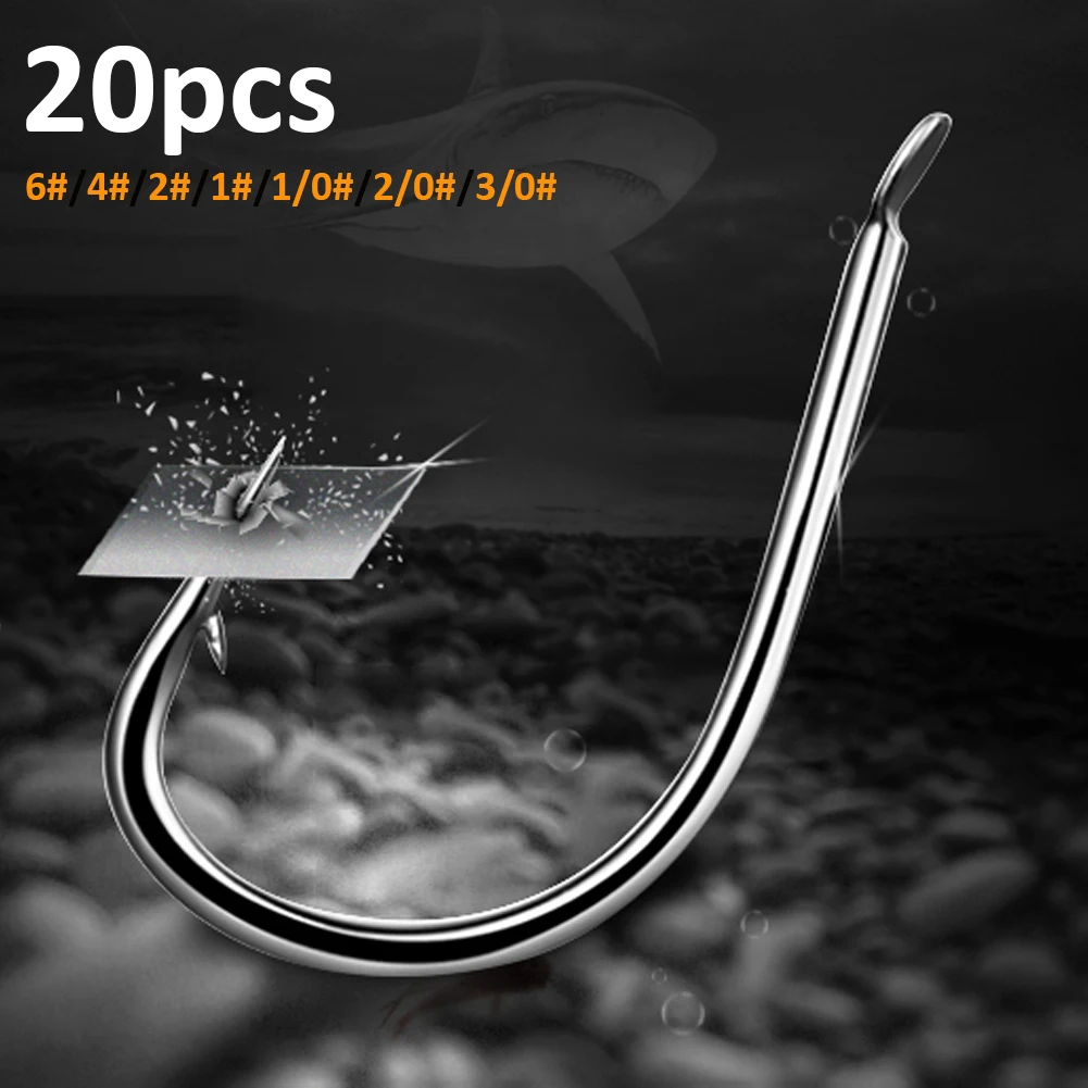 20pcs/Bag Big Eye Single Fishing Hooks 6 Sizes High Carbon Steel Barbed Sharp Saltwater Fishhook Tackle Accessories Dropshipping
20pcs/Bag Big Eye Single Fishing Hooks 6 Sizes High Carbon Steel Barbed Sharp Saltwater Fishhook Tackle Accessories Dropshipping