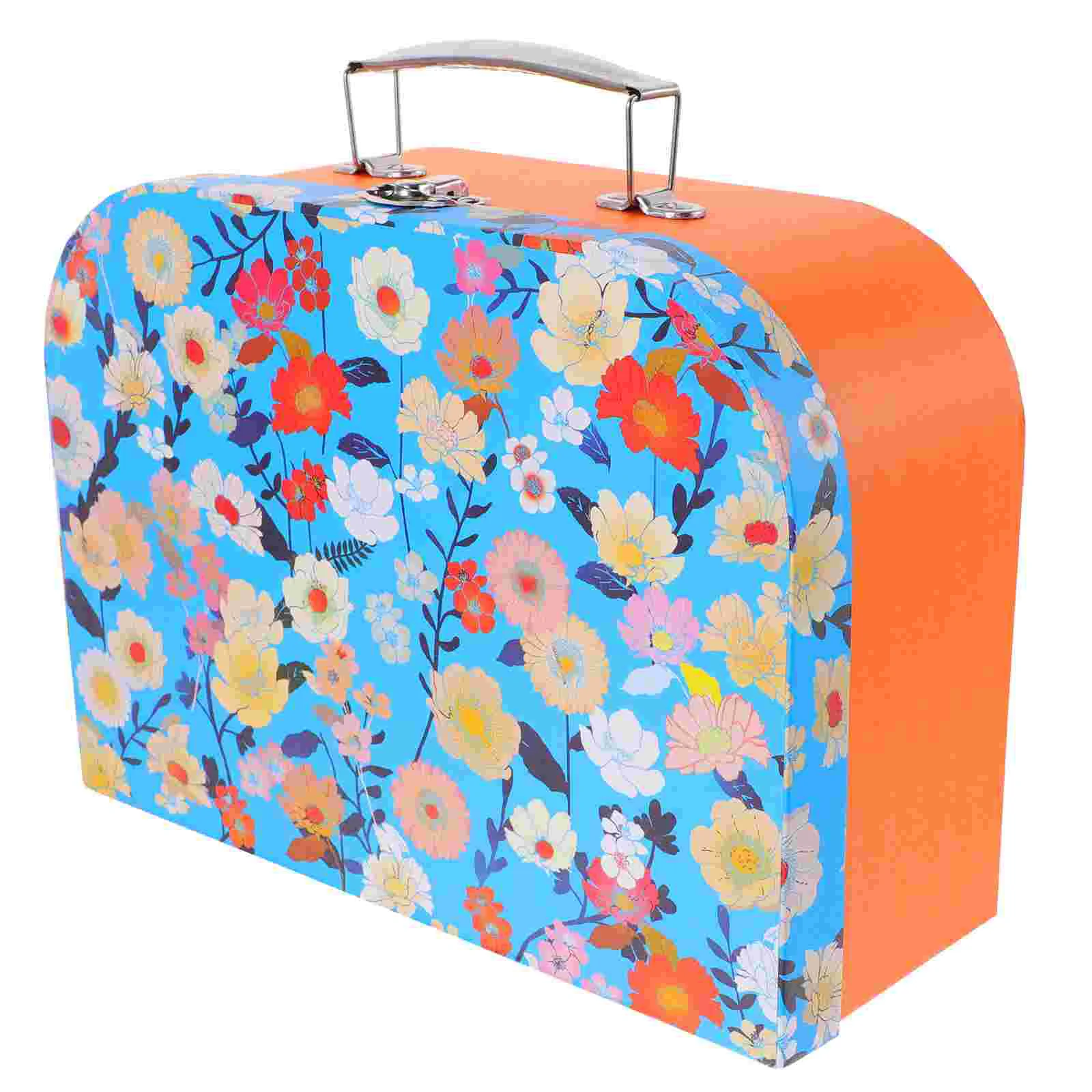 

Storage Suitcase Paperboard Gift Blue Kids Small Travel Toiletry Mini Suitcases Party Favors Alloy Vintage Child