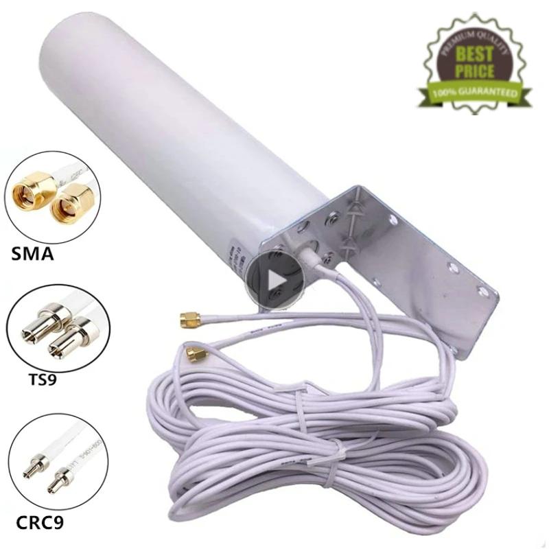 

3G 4G LTE External Antennna Outdoor With 5m Dual SlIder CRC9/TS9/SMA Connector For 3G 4G Router Modem Communications Antennas