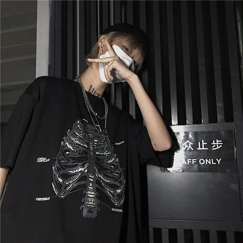 Футболка мужская оверсайз с принтом скелета, винтажная тенниска с графическим принтом, топ с коротким рукавом в стиле аниме, Y2k, лето 2023
Футболка мужская оверсайз с принтом скелета, винтажная тенниска с графическим принтом, топ с коротким рукавом в стиле аниме, Y2k, лето 2023