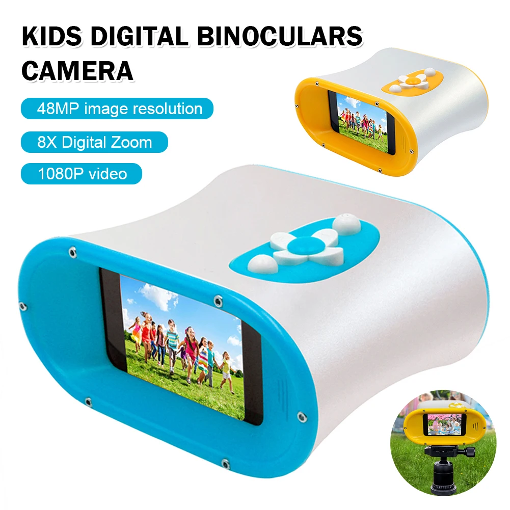 

1080P Children's Binocular 2.4 Inch LCD IPS Screen Binoculars for Kids Photo Video Shooting Camera Telescopes for Bird Watching