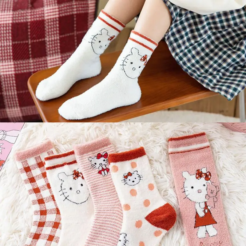 5Pcs Sanrio Hello Kittys Socks New Cartoon Women's Breathable Cotton Socks Cute Anime Pattern Combed Cotton Women's Socks Gift
5Pcs Sanrio Hello Kittys Socks New Cartoon Women's Breathable Cotton Socks Cute Anime Pattern Combed Cotton Women's Socks Gift
