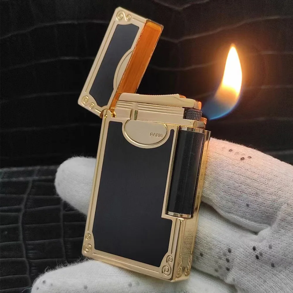 Роскошная ретро-зажигалка для сигарет, газовая зажигалка со скошенным пламенем, Мужская Бутановая Зажигалка для курения, яркий звук, ветрозащитная
Роскошная ретро-зажигалка для сигарет, газовая зажигалка со скошенным пламенем, Мужская Бутановая Зажигалка для курения, яркий звук, ветрозащитная