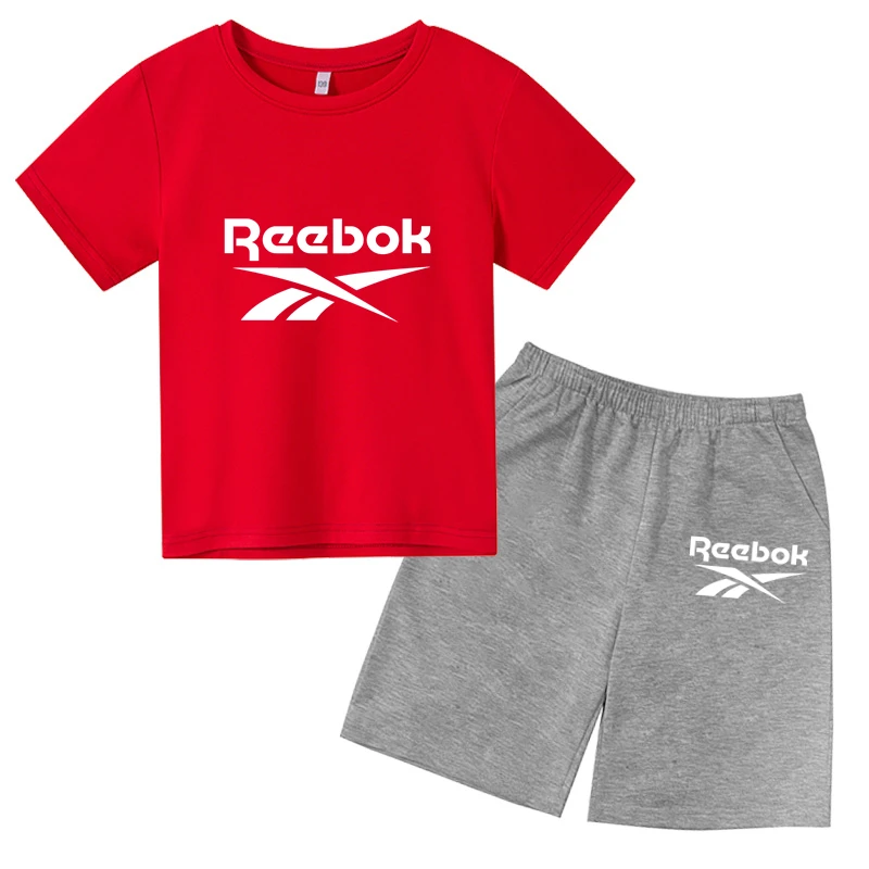 2022 Summer Boys Sportswear Short Sleeve Top Sports Shorts Round Neck T-Shirt Fashion Brand Girls Two Piece T-Shirt Sports Suit
2022 Summer Boys Sportswear Short Sleeve Top Sports Shorts Round Neck T-Shirt Fashion Brand Girls Two Piece T-Shirt Sports Suit