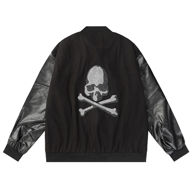 Mastermind Autumn/Winter New Woolen Material Split Leather Sleeves Baseball Jersey
Mastermind Autumn/Winter New Woolen Material Split Leather Sleeves Baseball Jersey