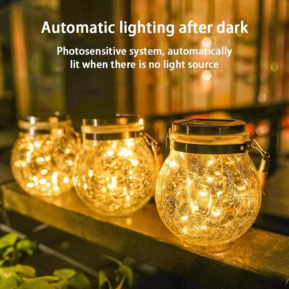 Romantic Solar Crack Ball Glass Mason Jar Light Colorful LED String Light Christmas Wishing Lamp For Outdoor Garden Decoration
Romantic Solar Crack Ball Glass Mason Jar Light Colorful LED String Light Christmas Wishing Lamp For Outdoor Garden Decoration