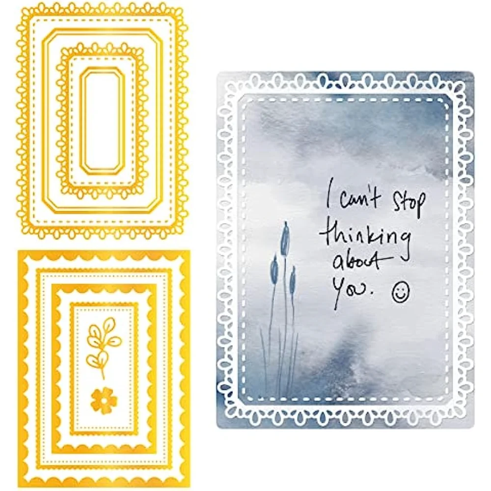 Rectangle Lace Hot Foil Plate for DIY Foil Paper Square Lace and Flower Border Edge DIY Foil Embossing for Scrapbooking Decor
Rectangle Lace Hot Foil Plate for DIY Foil Paper Square Lace and Flower Border Edge DIY Foil Embossing for Scrapbooking Decor