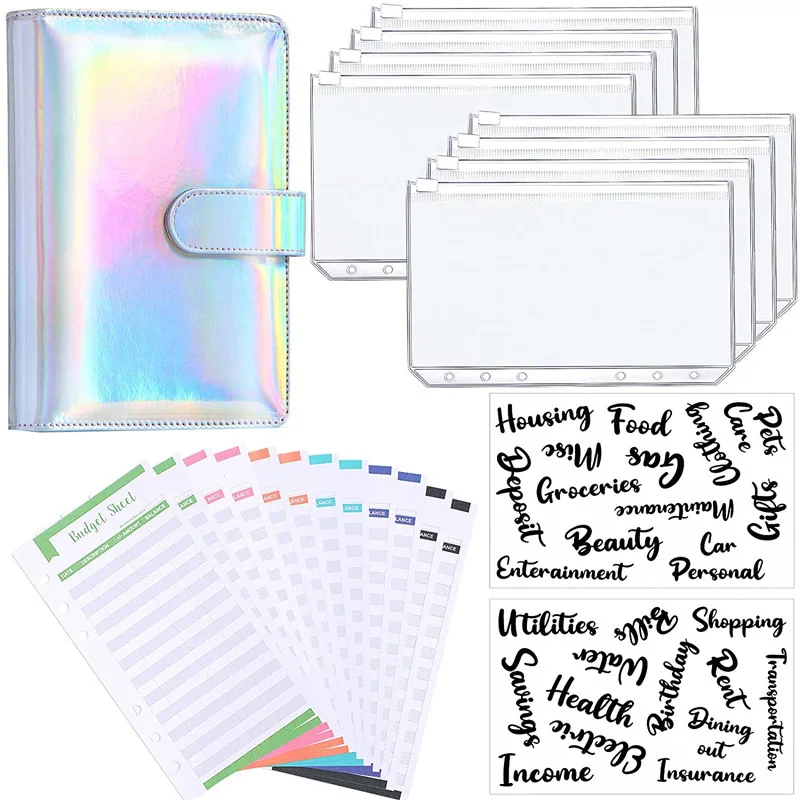 Zipper Envelope System Leather Planner Budget Binder Clear With Expense Organizer Pockets Budget Glitter Sheets
Zipper Envelope System Leather Planner Budget Binder Clear With Expense Organizer Pockets Budget Glitter Sheets
