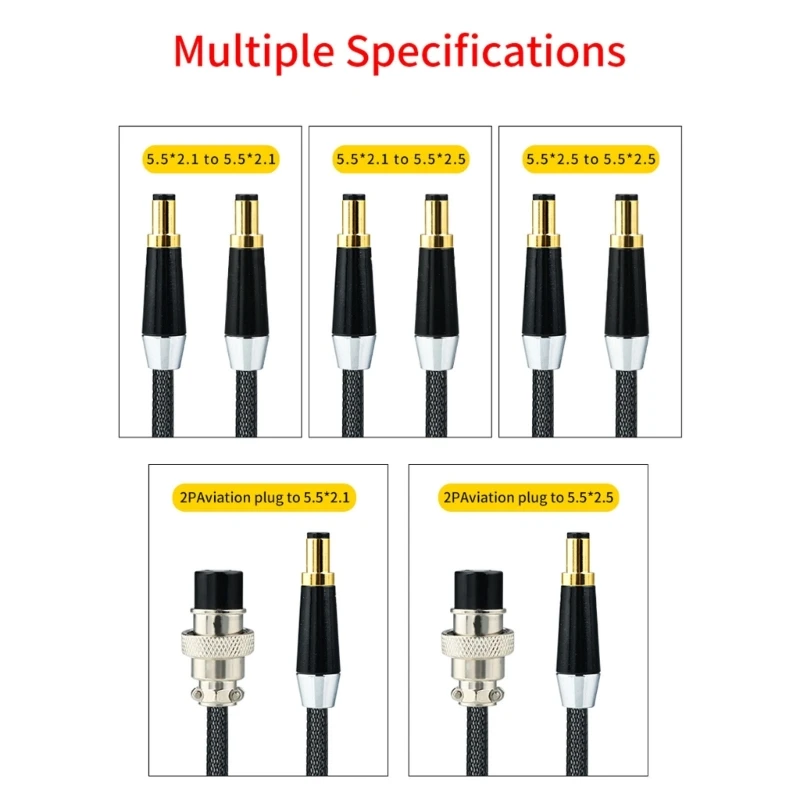 

Высококачественный кабельный разъем питания переходник Штекерный Удлинительный кабель штекер 2,1 2,5 2P Прямая поставка