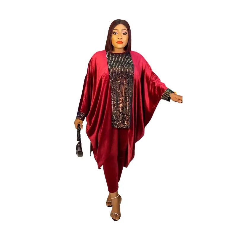 Polyester African Clothes for Women Autumn Elegant African Long Sleeve O-neck Party Wedding 2 Piece Top Long Pant Matching Sets
Polyester African Clothes for Women Autumn Elegant African Long Sleeve O-neck Party Wedding 2 Piece Top Long Pant Matching Sets