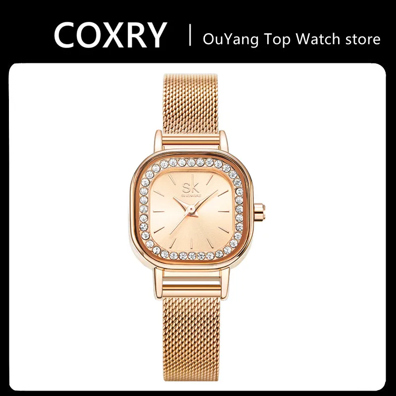 Women's Wrist Watch Fashion Simple Quartz Rhinestone Square Small Dial Stainless Steel Mesh Strap Ladies Watch for Schoolgirl
Women's Wrist Watch Fashion Simple Quartz Rhinestone Square Small Dial Stainless Steel Mesh Strap Ladies Watch for Schoolgirl