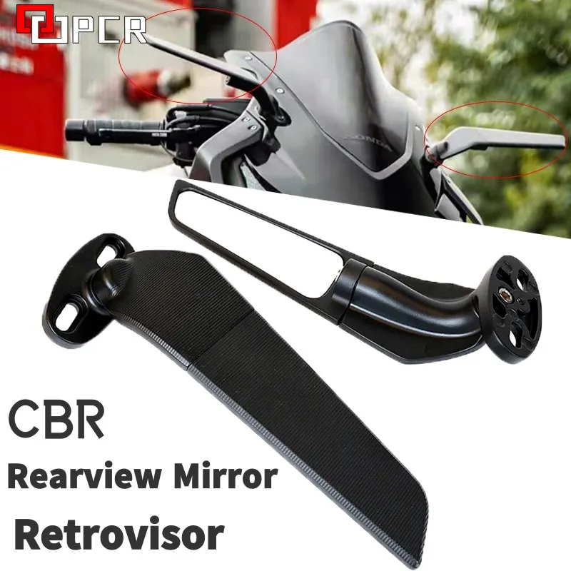 

Motorcycle Mirrors Modified Wind Wing for Honda CBR600RR CBR1000RR CBR 250R 300R 400RR 500R Adjustable Rotating Rearview Mirror
