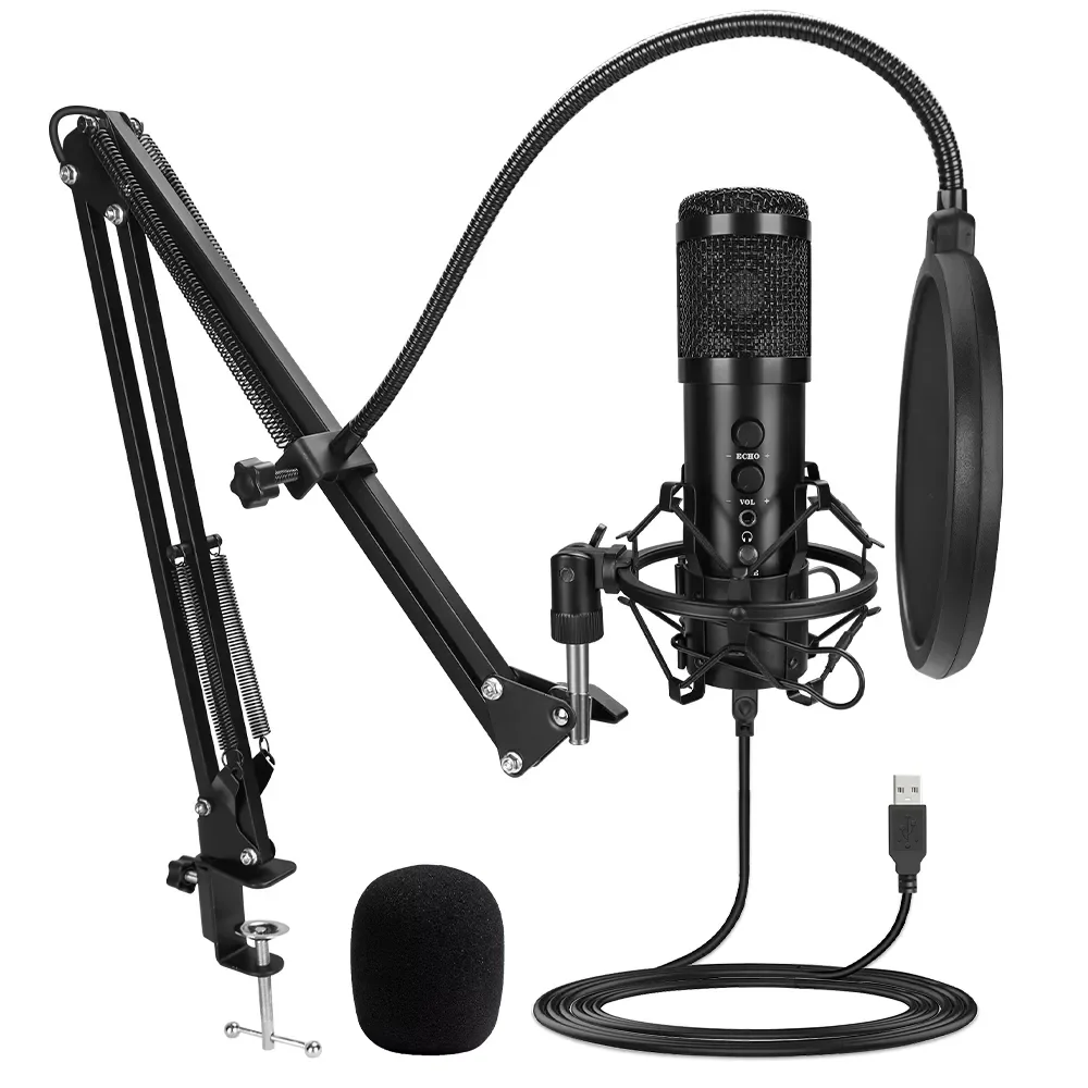 USB Mute Key MIC USB Gaming Podcast Microphone with Noise Reduction Echo Volume Control for PC Laptop Mac Live Streaming Record
USB Mute Key MIC USB Gaming Podcast Microphone with Noise Reduction Echo Volume Control for PC Laptop Mac Live Streaming Record