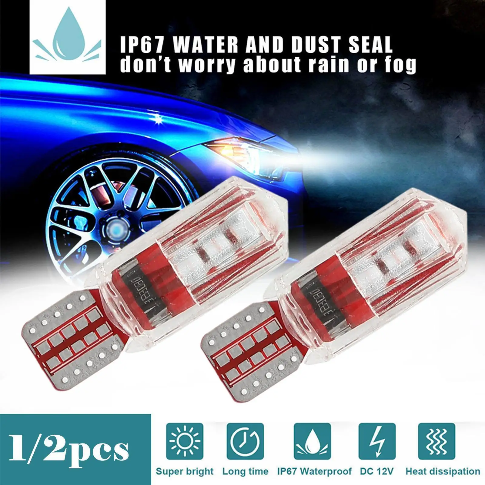2pcs Multi-color Wide Light Car Led Decoding Wide Light Lamp Bulbs Bulb Car Accessories Light-emitting Car Light LED Diode D5N4
2pcs Multi-color Wide Light Car Led Decoding Wide Light Lamp Bulbs Bulb Car Accessories Light-emitting Car Light LED Diode D5N4
