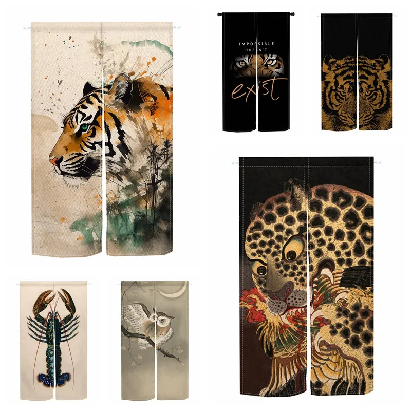 Animal Door Curtain Chinese Koi Tiger Leopard Bird Partition Screen Hallway Entrance Rideaux Doorway Curtain Japanese Room Decor
Animal Door Curtain Chinese Koi Tiger Leopard Bird Partition Screen Hallway Entrance Rideaux Doorway Curtain Japanese Room Decor