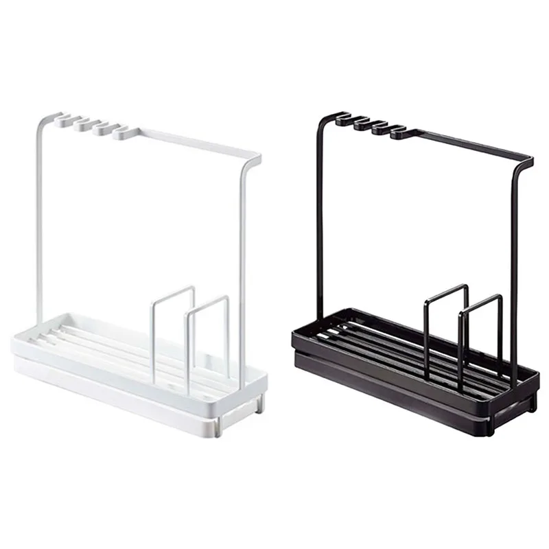 Kitchen Sink Caddy Organizer Sponge Soap Brush Holder with Drain Pan, Countertop Dual-Use Sponge Brush Soap
Kitchen Sink Caddy Organizer Sponge Soap Brush Holder with Drain Pan, Countertop Dual-Use Sponge Brush Soap