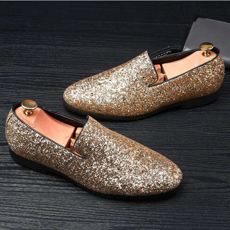 Flash Men Casual Leather Shoes Fashion Red Bottom Shoes for Men Sequins Mens Shoes Large Size 46 47 48 Loafers Man Shoe
Flash Men Casual Leather Shoes Fashion Red Bottom Shoes for Men Sequins Mens Shoes Large Size 46 47 48 Loafers Man Shoe