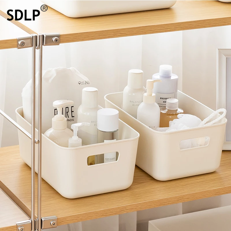 SDLP Cosmetic Storage Basket Sundries Box With Handle Plastic Desktop Organizer Household Makeup Kitchen Storage Container
SDLP Cosmetic Storage Basket Sundries Box With Handle Plastic Desktop Organizer Household Makeup Kitchen Storage Container