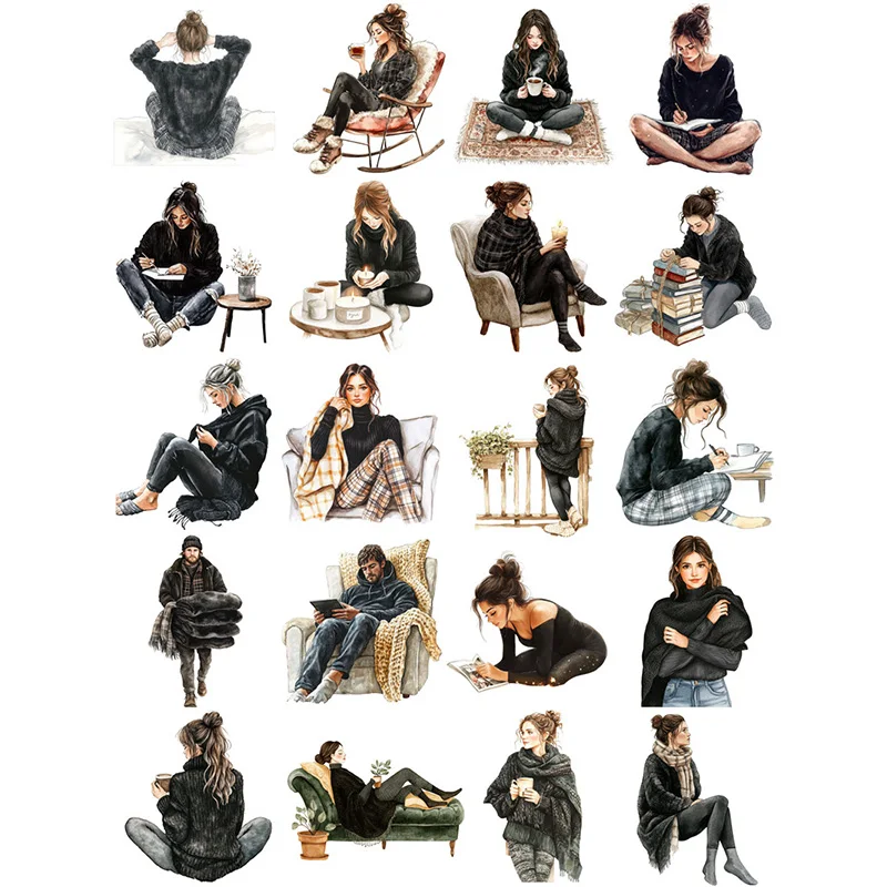 20Pcs/Pack Black Sweater Girl Sticker DIY Craft Scrapbooking Album Junk Journal Decorative Stickers
20Pcs/Pack Black Sweater Girl Sticker DIY Craft Scrapbooking Album Junk Journal Decorative Stickers