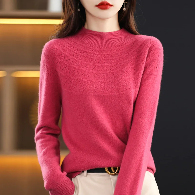Autumn Winter 100% Pure Merino Wool Turtleneck Pullover Keep Warm Cashmere Sweater Woman Casual Knitted Soft Long Sleeve Tops
Autumn Winter 100% Pure Merino Wool Turtleneck Pullover Keep Warm Cashmere Sweater Woman Casual Knitted Soft Long Sleeve Tops