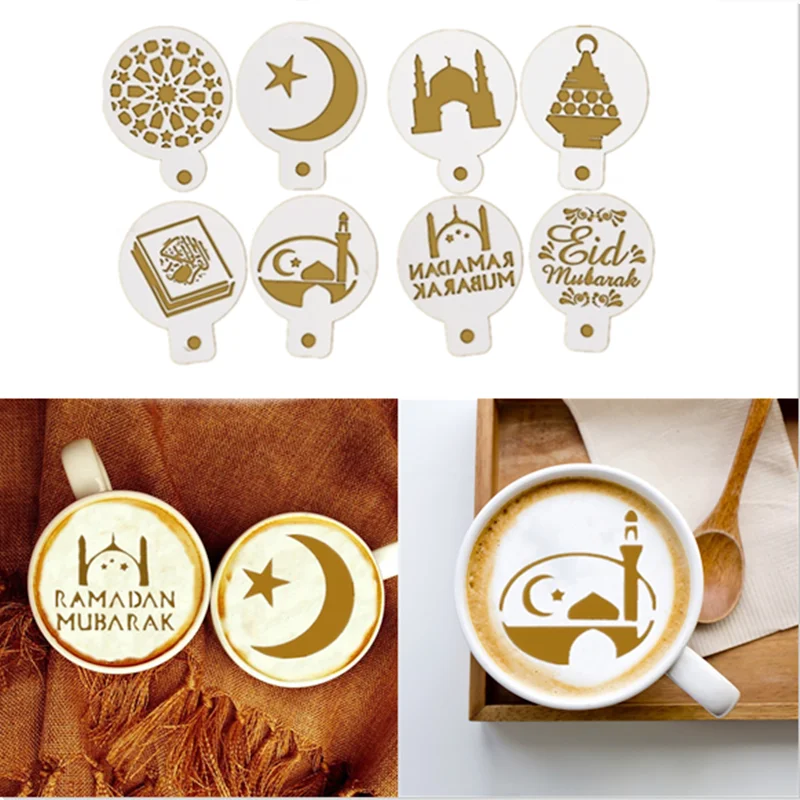 8 шт./компл. Eid Mubarak Рамадан кофейный цветок разбрызгиватель DIY шаблон для мусульманского фестиваля Рамадан
8 шт./компл. Eid Mubarak Рамадан кофейный цветок разбрызгиватель DIY шаблон для мусульманского фестиваля Рамадан
