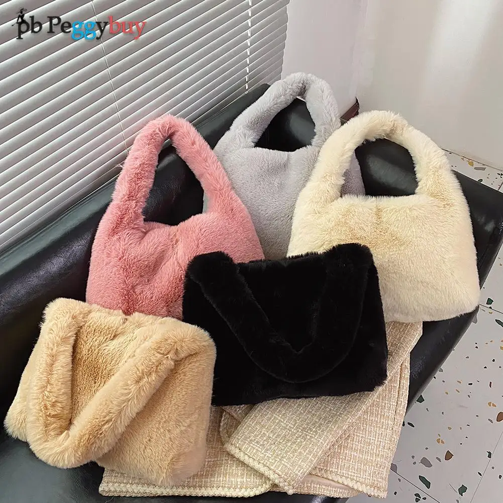 Women Soft Warm Plush Solid Color Handbags Single Strap Plush Fur Large Shopping Armpit Bag Autumn Winter Fluffy Phone Bags
Women Soft Warm Plush Solid Color Handbags Single Strap Plush Fur Large Shopping Armpit Bag Autumn Winter Fluffy Phone Bags