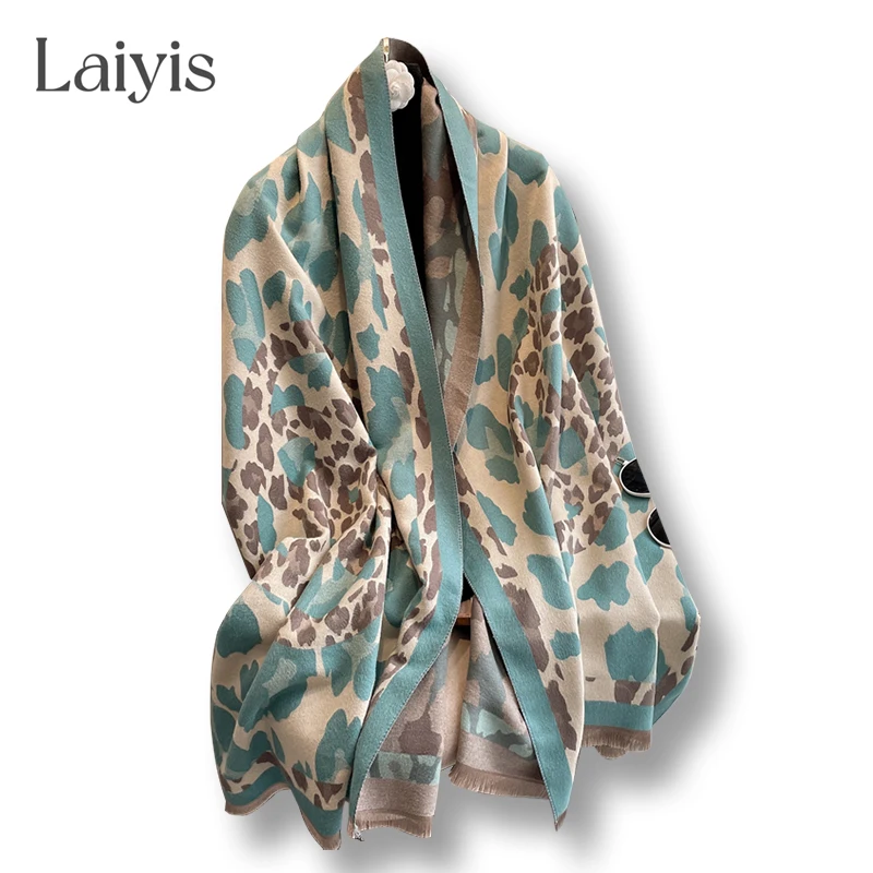 

Large Printed Bufanda Women Cashmere Scarf Winter Wram Leopard Hijab Thick Pashmina Shawls Lady Wraps Blanket Tassel Echarpe
