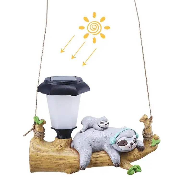 

Solar Lamp Cartoon Animal Statue Squirrel Sloth LED Garden Lights Creative Waterproof Lamp For Tree Patio Courtyard Outdoor