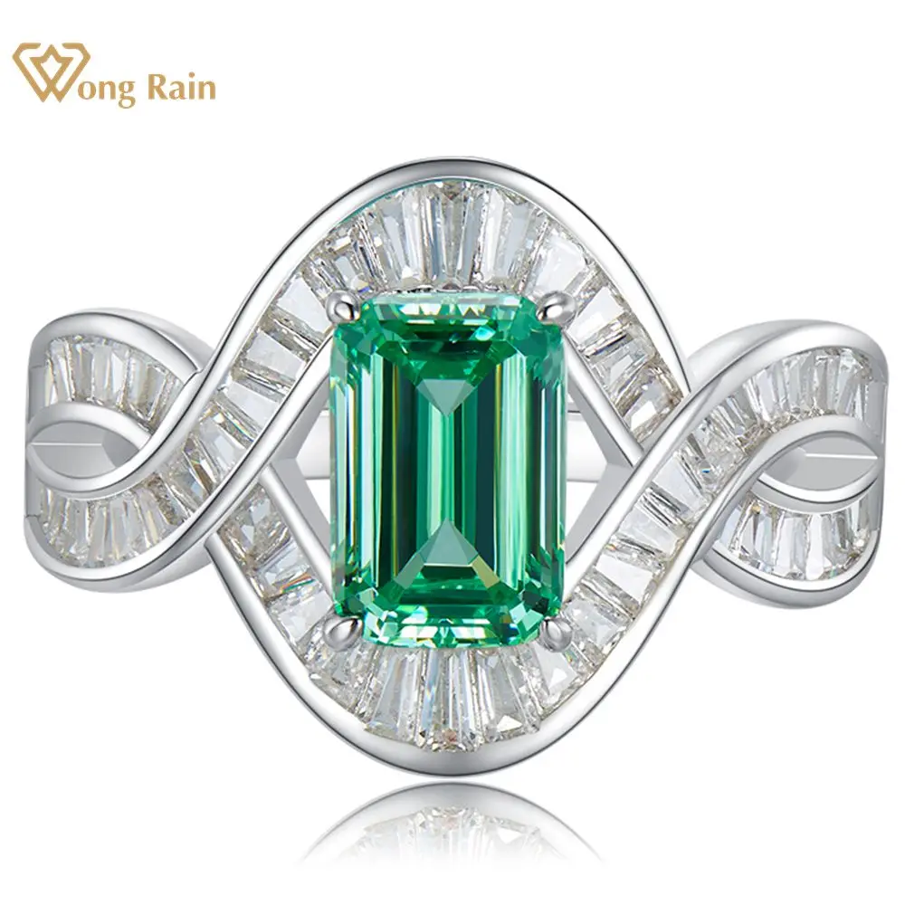 

Wong Rain New 925 Sterling Silver Emerald Cut Paraiba Tourmaline Gemstone Vintage Fine Jewelry Ring Anniversary Gift Wholesale
