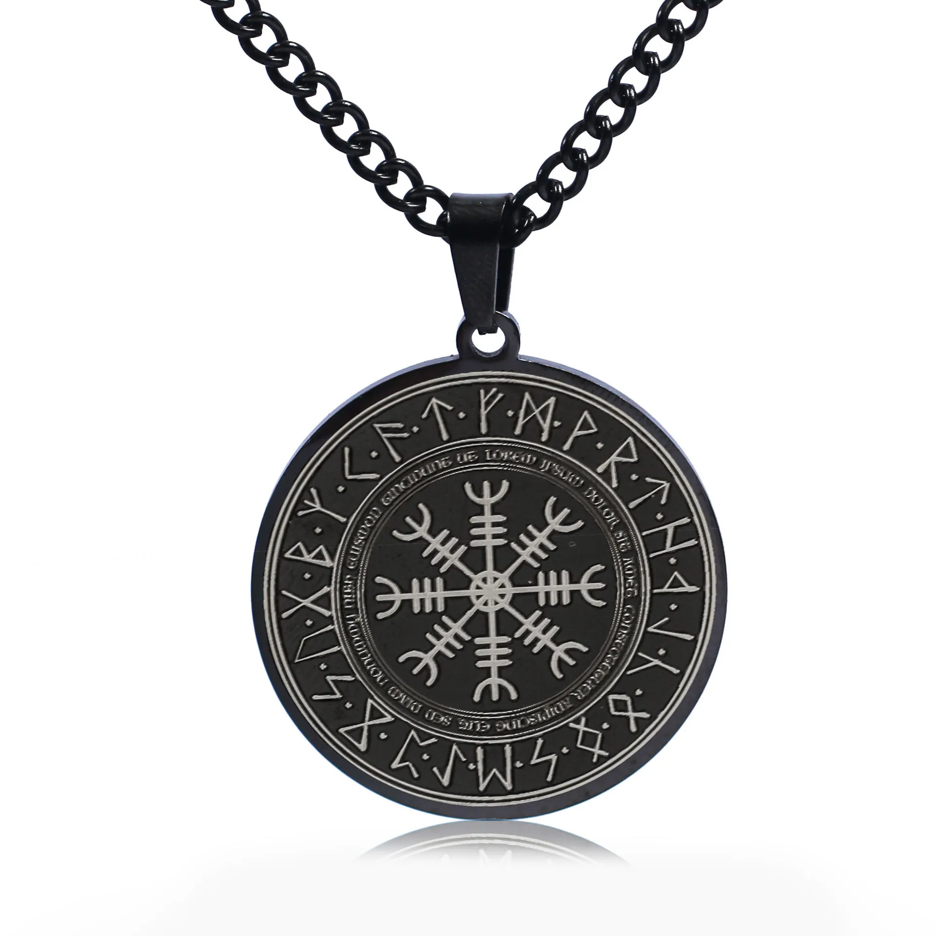 Acient Viking Symbol Necklace Compass Rune Round Pendant Necklace Mens Hiphop Punk Stainless Steel Jewelry Amulet Collar Chains
Acient Viking Symbol Necklace Compass Rune Round Pendant Necklace Mens Hiphop Punk Stainless Steel Jewelry Amulet Collar Chains