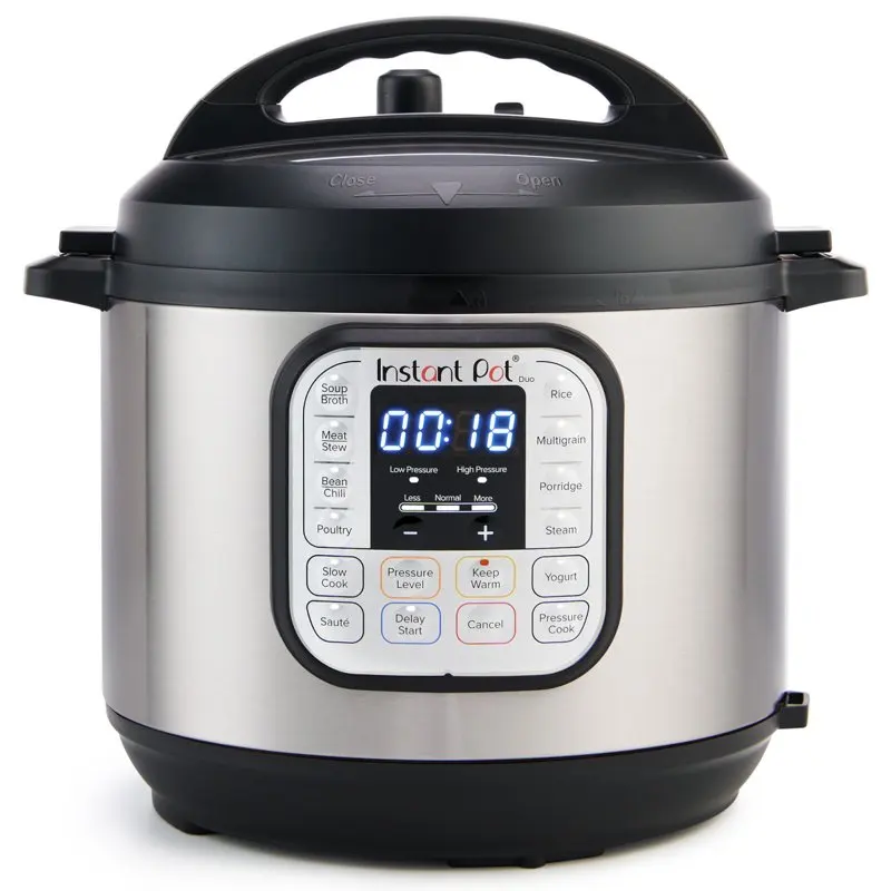 NEW Pot Duo 6-Quart 7-in-1 Electric Pressure Cooker with Easy-Release Steam Switch , Slow Cooker, Rice Cooker, Steamer, Sauté,
NEW Pot Duo 6-Quart 7-in-1 Electric Pressure Cooker with Easy-Release Steam Switch , Slow Cooker, Rice Cooker, Steamer, Sauté,