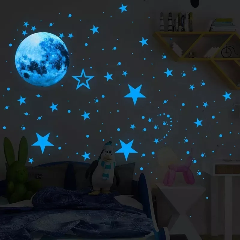 435pcs/set Luminous Moon Stars Dots Wall Sticker Kids Room Bedroom Living Room Home Decoration Decals Glow In The Dark Stickers
435pcs/set Luminous Moon Stars Dots Wall Sticker Kids Room Bedroom Living Room Home Decoration Decals Glow In The Dark Stickers