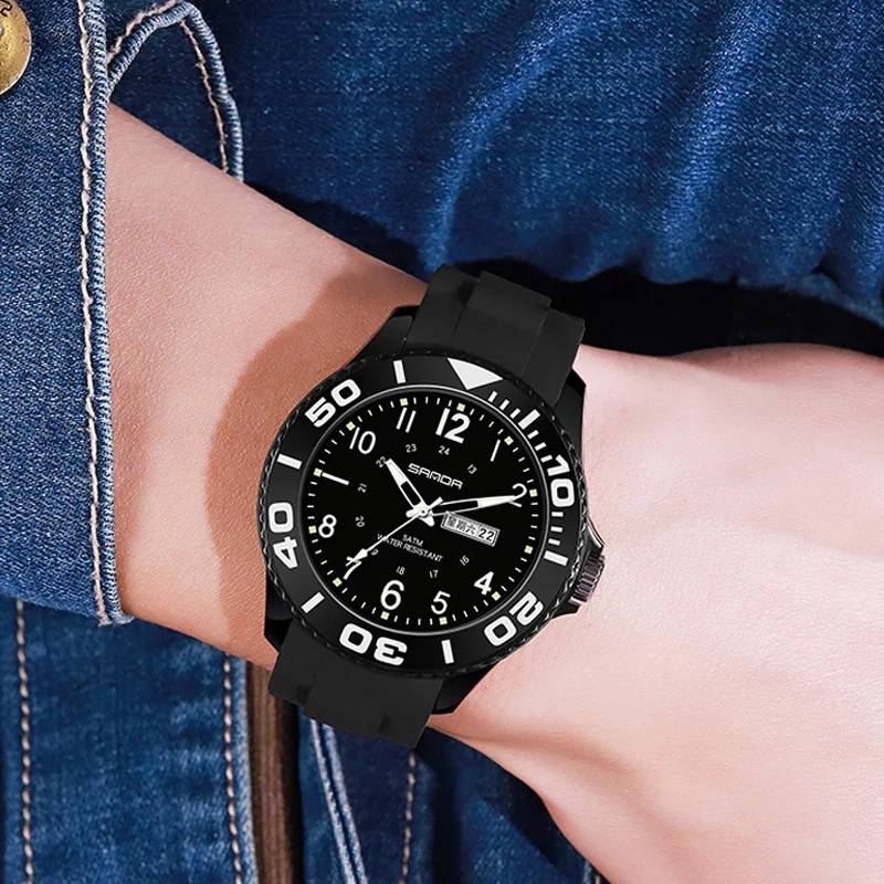 SANDA Fashion Men Watch Sports Quartz Wristwatch Waterproof Casual Alarm Male Electronic Clock Watches for Men Relogio Masculino
SANDA Fashion Men Watch Sports Quartz Wristwatch Waterproof Casual Alarm Male Electronic Clock Watches for Men Relogio Masculino