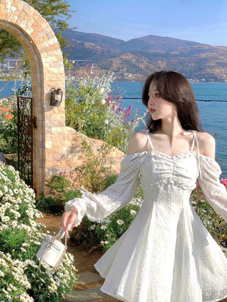 Summer French Elegant Beach Mini Dresses Female Korea Party Vintage Strap Dress Women Fashion Office Lady Kawaii Lolita Dress
Summer French Elegant Beach Mini Dresses Female Korea Party Vintage Strap Dress Women Fashion Office Lady Kawaii Lolita Dress