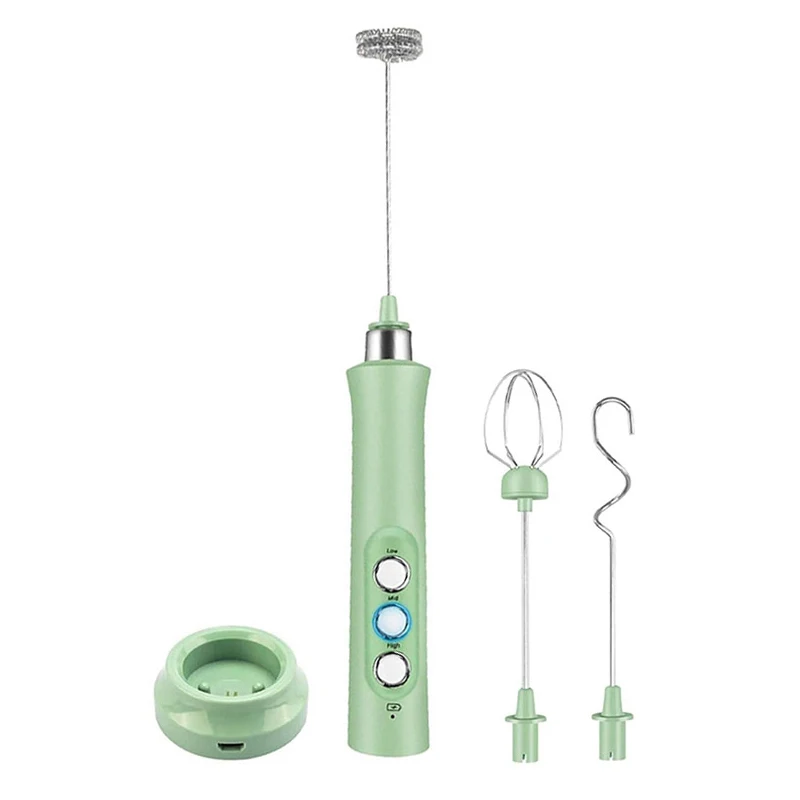Milk Frother, Rechargeable Milk Frother Electric 3 Speeds Milk Frother Handheld for Coffee, Chocolate,Green
Milk Frother, Rechargeable Milk Frother Electric 3 Speeds Milk Frother Handheld for Coffee, Chocolate,Green