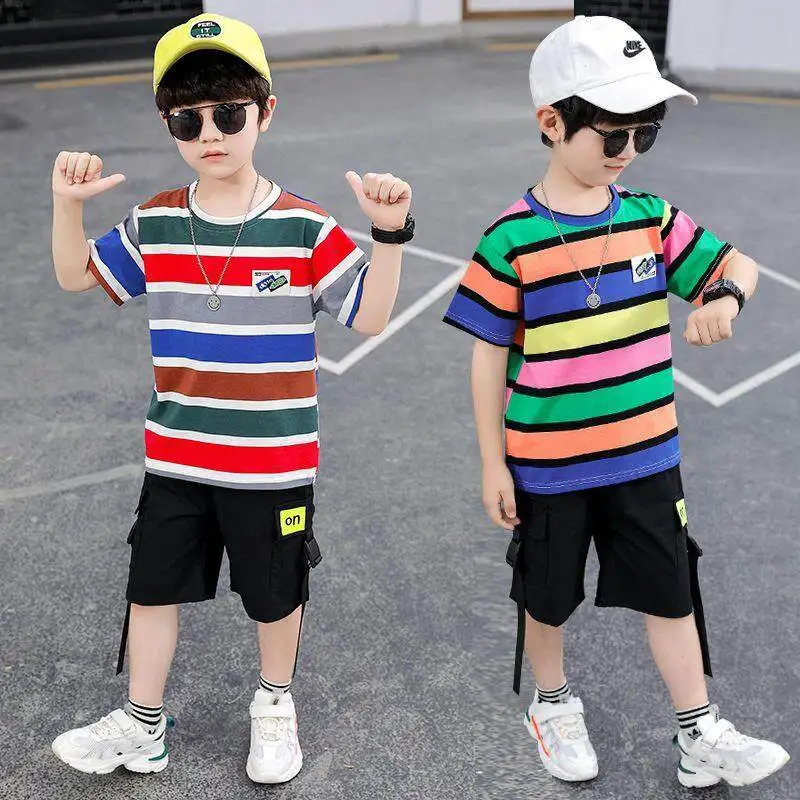 Ciaoxlinyoung Boy Striped Top Shorts Child Handsome Set Boy Comfort Suits 3-15Y Kid Casual Cotton Suit
Ciaoxlinyoung Boy Striped Top Shorts Child Handsome Set Boy Comfort Suits 3-15Y Kid Casual Cotton Suit